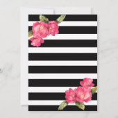 Invitation de mariage blanc noir PInk (Dos)