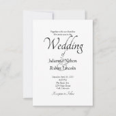 Invitation de mariage blanche (Devant)