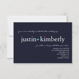 Invitation de mariage Bleu A+ Marine