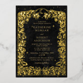 Invitation de mariage bleu minuit céleste étoiles (Recto)