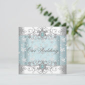 Invitation de mariage bleue (Debout devant)