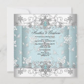 Invitation de mariage bleue (Dos)
