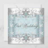 Invitation de mariage bleue (Devant)