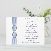 Invitation de mariage Blue Infinity (Debout devant)