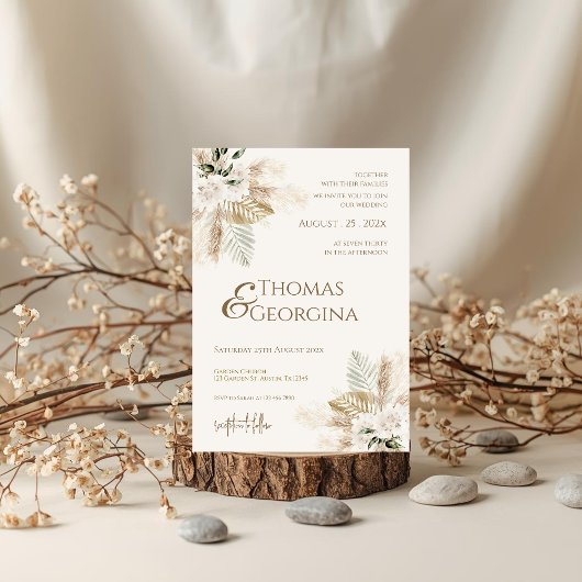 Invitation de mariage bohème
