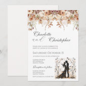 Invitation de mariage bohème (Devant / Derrière)