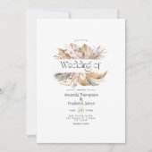 Invitation de mariage bohème à l'aquarelle (Devant)