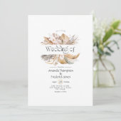 Invitation de mariage bohème à l'aquarelle (Debout devant)