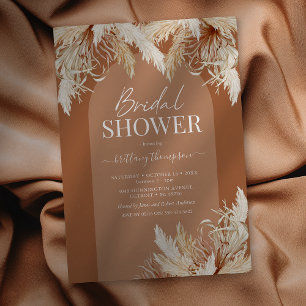 Invitation de mariage bohème avec herbe de la Pamp