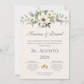 Invitation de mariage bohème espagnol (Devant)