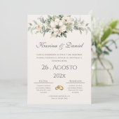Invitation de mariage bohème espagnol (Debout devant)