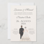 Invitation de mariage bohème espagnol (Devant)