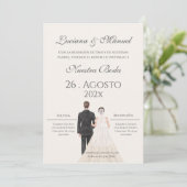 Invitation de mariage bohème espagnol (Debout devant)