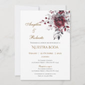Invitation de mariage bohème espagnole (Devant)