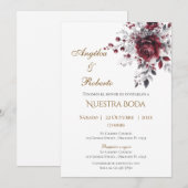 Invitation de mariage bohème espagnole (Devant / Derrière)
