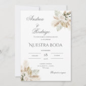 Invitation de mariage bohème espagnole (Devant)