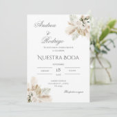 Invitation de mariage bohème espagnole (Debout devant)