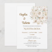 Invitation de mariage bohème espagnole (Devant / Derrière)