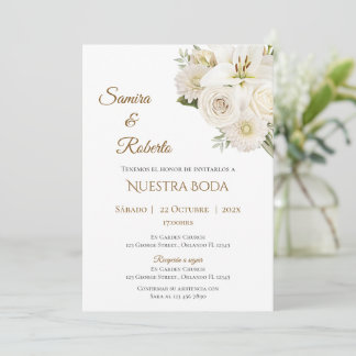 Invitation de mariage bohème espagnole