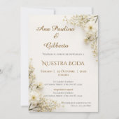 Invitation de mariage bohème espagnole (Devant)