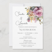 Invitation de mariage bohème espagnole (Devant)