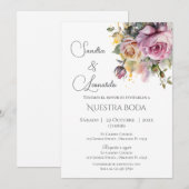 Invitation de mariage bohème espagnole (Devant / Derrière)