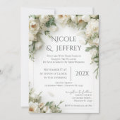 Invitation de mariage bohème florale (Devant)