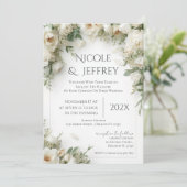 Invitation de mariage bohème florale (Debout devant)