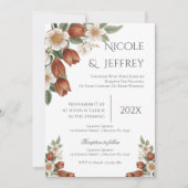 Invitation de mariage bohème florale (Devant)