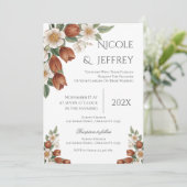 Invitation de mariage bohème florale (Debout devant)