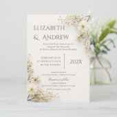 Invitation de mariage bohème florale (Debout devant)