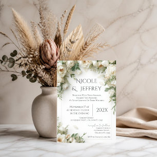 Invitation de mariage bohème florale