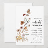 Invitation de mariage bohème florale (Devant / Derrière)