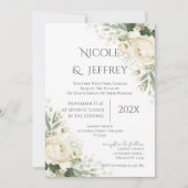 Invitation de mariage bohème florale (Devant)