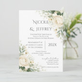 Invitation de mariage bohème florale (Debout devant)
