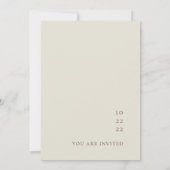 Invitation de mariage bohème minimaliste (Dos)