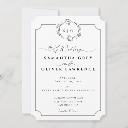 Invitation de mariage bohème moderne (Devant)