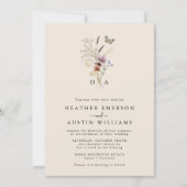 Invitation de mariage bohème simple (Devant)