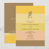 Invitation de mariage bohème unique pour l'automne (Devant / Derrière)