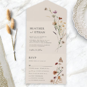 Invitation de mariage Boho All in One