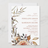 Invitation de mariage boho automne  (Devant)