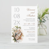 Invitation de mariage Boho Whit Ring (Debout devant)
