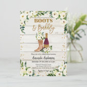 Invitation de mariage Boots and Bubbly (Debout devant)