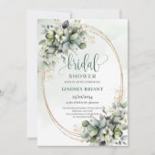 Invitation de mariage botanique aquarelle (Devant)
