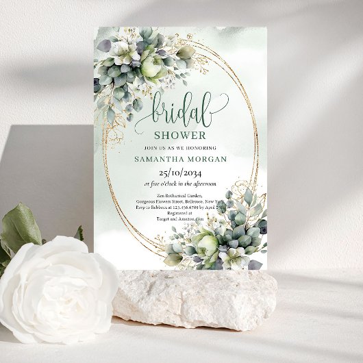 Invitation de mariage botanique de beauté naturell