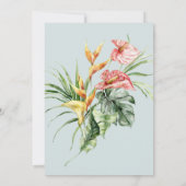 Invitation de mariage botanique Élégance Tropicale (Dos)