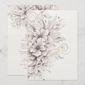 Invitation de mariage botanique florale belle (Devant / Derrière)