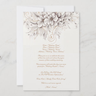 Invitation de mariage botanique florale belle