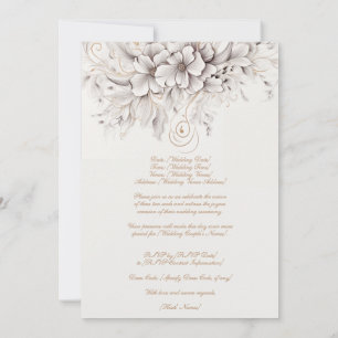 Invitation de mariage botanique florale magnifique