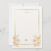 Invitation de mariage botanique or (Dos)